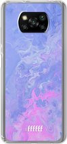 6F hoesje - geschikt voor Xiaomi Poco X3 Pro -  Transparant TPU Case - Purple and Pink Water #ffffff