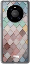 6F hoesje - geschikt voor Huawei P40 Pro -  Transparant TPU Case - Colour Tiles #ffffff