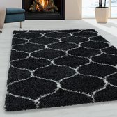 Berber vloerkleed - Agadir Circle Antraciet Creme 120x170cm