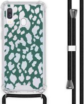 iMoshion Design hoesje met koord voor de Samsung Galaxy A40 - Luipaard - Groen