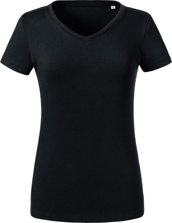 Russell Dames/dames Biologische T-Shirt met korte mouwen (Zwart)