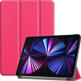 iPad Pro 2021 Hoes (11 inch) Book Case Hoesje Hard Cover - Donker Roze