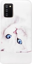 - ADEL Siliconen Back Cover Softcase Hoesje Geschikt voor Samsung Galaxy A02s - Katten