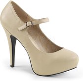 Pleaser Pink Label Pumps -47 Shoes- CHLOE-02 Paaldans schoenen Creme