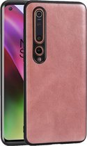 Voor Xiaomi 10 5G Crazy Horse getextureerd kalfsleer PU + pc + TPU-hoes (rosÃ©goud)