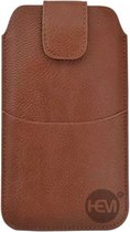 LG L90 D405N Bruin insteekhoesje met riemlus en opbergvakje