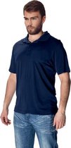 Mewa- Poloshirt vegan zijde- donkerblauw M