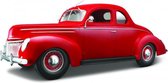 Maisto FORD DELUXE COUPE 1939 rood modelauto schaalmodel 1:18