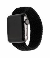 Geschikt Voor Smart Watch Braided Loop Band -  Zwart - 42mm En 44mm - M - Geschikt Voor Smart Watches - Maat: 42 en 44