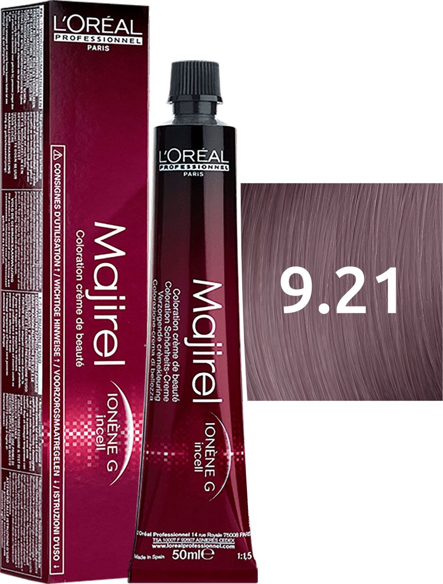 L'Oréal - Majirel - 9.21 Zeer Licht Parelmoer Asblond - 50 ml | bol.com