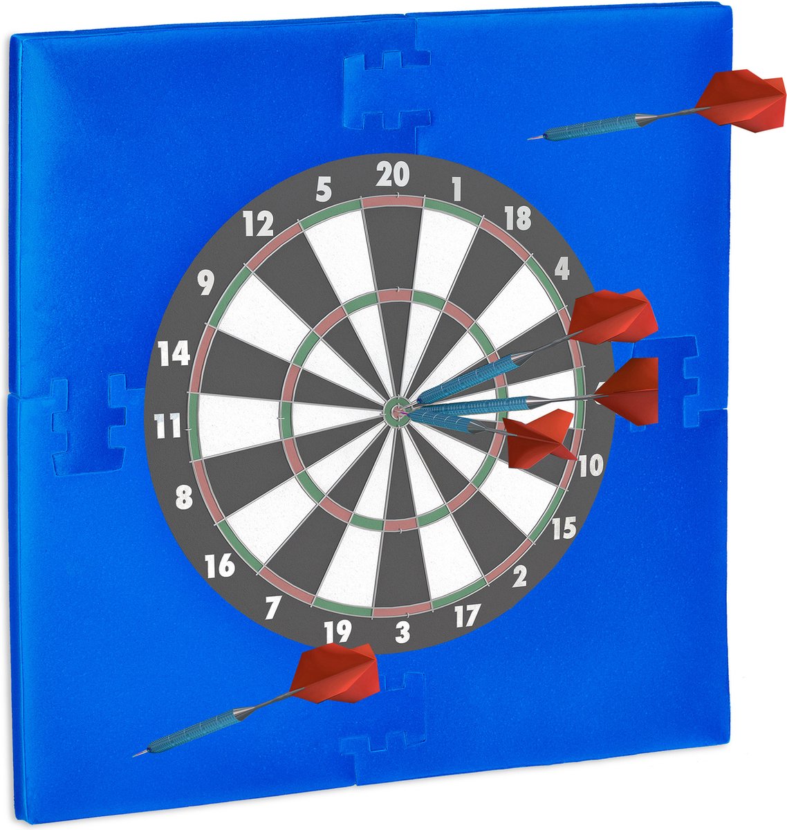 Relaxdays dartbord surround ring - beschermrand - beschermring - ring voor dartbord - 45cm - blauw