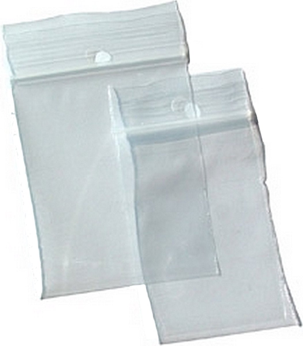 1000 Sachet plastique transparent fermeture zip 50 microns 10 x 18