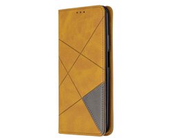 Coverup Hoesje - Geschikt voor Huawei P Smart Pro Hoesje - Coverup Geometric Book Case - Bruin