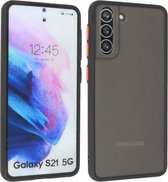 Samsung Galaxy S21 Hoesje Hard Case Backcover Telefoonhoesje Zwart