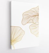 Luxury lutus cover design collection. Lotus Hand drawn abstract line arts in trendy linear style vector illustration. 3 - Moderne schilderijen – Vertical – 1798672837 - 115*75 Vert