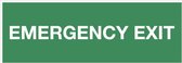 Emergency exit bord met tekst - kunststof 200 x 75 mm