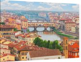 Ponte Vecchio, brug over de Arno in Florence - Foto op Canvas - 90 x 60 cm