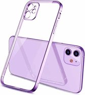 Voor iPhone 11 Pro Magic Cube Plating TPU beschermhoes (paars)