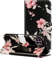 Voor Huawei P40 Lite Gekleurde Tekening Marmer Patroon Horizontale Flip PU Lederen Case met Houder & Kaartsleuven & Portemonnee (Azalea)