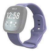 Voor Fitbit Versa 3 / Sense siliconen vervangende horlogeband, maat: S (paars)
