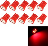 10 STKS T10 8 LED Auto Signaal Gloeilamp (Rood Licht)