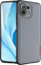 Voor Xiaomi Mi 11 Lite 5G / 4G DUX DUCIS Fino-serie PU + TPU beschermhoes (blauw)