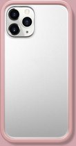 X-level Ultimate Series vloeibaar siliconen frame + frosted achterpaneel beschermhoes voor iPhone 12 mini (roze)