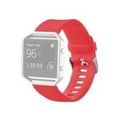 Voor Fitbit Blaze Watch Oblique Texture siliconen horlogeband, groot formaat, lengte: 17-20 cm (rood)