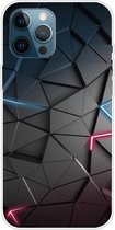 Schokbestendig geverfd transparant TPU-beschermhoesje voor iPhone 12 Pro Max (bouwstenen sterrenhemel)