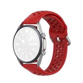 Voor Galaxy Watch 3 45 mm siliconen sportband in effen kleur, maat: vrije maat 22 mm (rood)