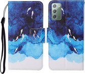 Voor Samsung Galaxy Note20 Gekleurde Tekening Patroon Horizontale Flip Leren Case met Houder & Kaartsleuven & Portemonnee & Lanyard (Aquarel Vis)