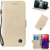 Multifunctionele horizontale flip retro lederen tas met kaartsleuf en houder voor Huawei P30 (goud)