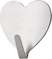 10 stuks liefde hart haak roestvrij staal hartvormige kamer decoratie haak (roestvrij staal kleur)
