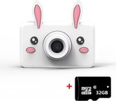 D9 8.0 megapixel lens Mode dunne en lichte mini digitale sportcamera met 2.0 inch scherm & konijn beschermhoes & 32G geheugen voor kinderen
