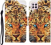 Voor Huawei P40 lite Gekleurde Tekening Patroon Horizontale Flip Leren Case met Houder & Kaartsleuven & Portemonnee & Lanyard (Geel Luipaard)