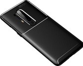 OnePlus 8 Pro Hoesje - Mobigear - Racing Serie - TPU Backcover - Zwart - Hoesje Geschikt Voor OnePlus 8 Pro