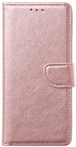 BixB Samsung A72 hoesje - Samsung Galaxy A72 hoesje - Book Case Wallet - Rose goud