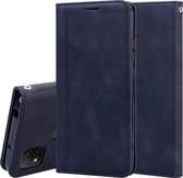 Voor Geschikt voor Xiaomi Redmi 9C Frosted Business Magnetische Horizontale Flip PU Leather Case met houder & kaartsleuf & lanyard (zwart)