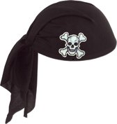 360 DEGREES - Zwarte piraten hoofddoekje voor volwassenen