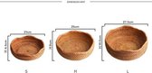 Handgeweven Fruitschaal voor binnenhuis - 3 Stuks Set -