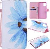 Voor Galaxy A71 Schilderen Horizontale Flip Leren Case met Houder & Kaartsleuf & Lanyard (Zonnebloem)