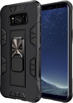 Voor Samsung Galaxy S8 Soldier Armor schokbestendig TPU + PC magnetische beschermhoes met houder (zwart)