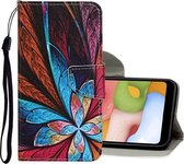 Voor Samsung Galaxy A01 Gekleurde Tekening Patroon Horizontale Flip Leren Case met Houder & Kaartsleuven & Portemonnee (Olieverf)