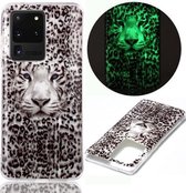 Voor Samsung Galaxy S20 Ultra Luminous TPU zachte beschermhoes (Leopard Tiger)