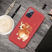 Voor Galaxy A51 Cartoon Animal Pattern Shockproof TPU beschermhoes (Red Corgi)