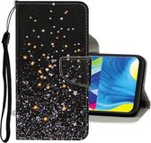 Voor Samsung Galaxy A20 / A30 Gekleurde tekening patroon Horizontale flip lederen tas met houder & kaartsleuven & portemonnee (sterrenhemel)