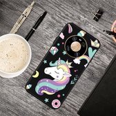 Voor Huawei Mate 40 Pro Olie Reliëf Gekleurd Tekening Patroon Schokbestendig TPU Beschermhoes (Candy Unicorn)