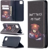 Voor Huawei Y5p Gekleurde Tekening Patroon Onzichtbare Magnetische Horizontale Flip PU Lederen Case met Houder & Kaartsleuven & Portemonnee (Beer)