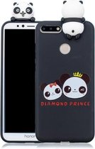 Voor Huawei Honor 7A schokbestendige cartoon TPU beschermhoes (twee panda's)