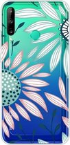 Voor Huawei P40 Lite E gekleurd tekeningpatroon zeer transparant TPU beschermhoes (bloem)
